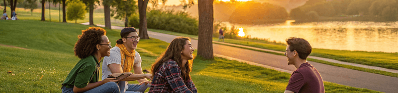 People in park